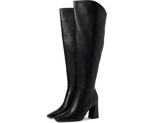Naturalizer Womens Lyric Wide Calf Over the Knee Boots US 8 M Black Leather NIB